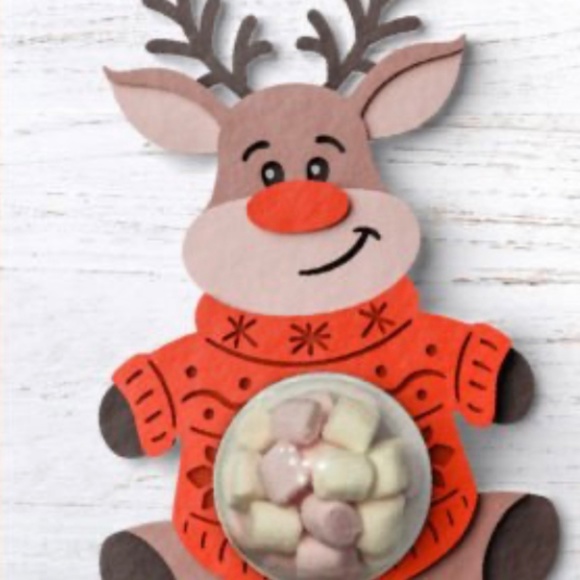 Rudolph Christmas Candy Holder Ornament Dome l Holiday Par… - Picture 1 of 1